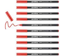 edding 1300 colour pen medium - red - 10 pens - round nib 2 mm - felt pen for drawing and writing - felt pen for school, mandalas, bullet journals