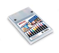 edding 1340 brush pen - set of 10 - colourful, bright, delicate colours - flexible brush nib - felt-nib pen for painting, writing and drawing - bullet journals, hand lettering, mandalas, calligraphy