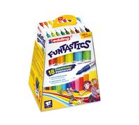 edding 14 FUNTASTICS - colouring pens for children - set of 18 - round nib 3 mm - for colouring fun on light-coloured paper and card - washable from skin and textiles