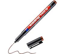 edding 140 S Permanent Pen - Brown, Extra Fine Round Nib 0.3 mm - Permanent, Quick-Drying, Smudge-Proof and Waterproof - Ideal for Glass, Plastic, Foils and Smooth Surfaces - 1 Pen