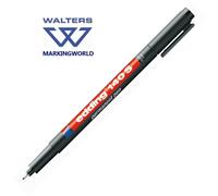 Edding 140S Extra-Fine Black Marker Pen - Scafftag Pen Clip Holder, Plant Labels