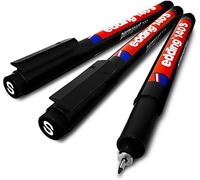 edding 140S Permanent Pen - Superfine 0.3mm Nib - Pack of 3 Black