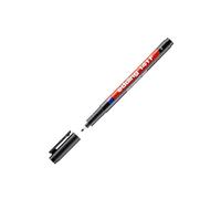 edding 141 F permanent pen - black - 1 pen - round nib 0.6 mm - pen for writing on glass, plastic, foils and smooth surfaces - permanent, quick-d