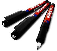 Edding 141F Permanent Pen - Fine 0.6mm Nib - Pack of 3 Black