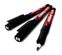 Edding 142M Permanent Pen - Medium 1.0mm Nib - Pack of 3 Black