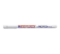 edding 1500 pastel pen - white - 1 pen - round nib 1-3 mm - slightly transparent fibre pens - for drawing, writing and sketching on black, dark and light-coloured paper and card