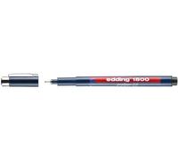 edding 1800 profipen - black - 3 pens - various line widths - fineliner pen for precise writing, sketching and technical drawing - fine, metal-encased nib - suitable for use with rulers and stencils