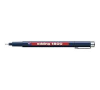edding 1800 profipen - black - 1 pen - line width 0.25 mm - fineliner pen for precise writing, sketching and technical drawing - fine, metal-encased nib - suitable for use with rulers and stencils