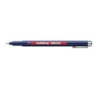 edding 1800 profipen - black - 1 pen - line width 0.5 mm - fineliner pen for precise writing, sketching and technical drawing - fine, metal-encased nib - suitable for use with rulers and stencils