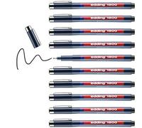 edding 1800 profipen 0.7mm - black - precision fineliner for writing and precise sketching - 10 Pack