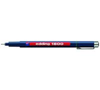 edding 1800 profipen - blue - 10 pens - line width 0.5 mm - fineliner pen for precise writing, sketching and technical drawing - fine, metal-encased nib - suitable for use with rulers and stencils