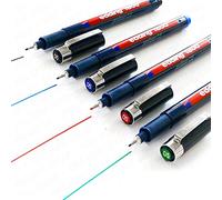 edding 1800 Profipen Pigment Liner Drawing Pen - 0.5mm - [Set of 4 - Black, Blue, Red, and Green]