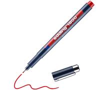 edding 1800 profipen - red - 1 pen - line width 0.7 mm - fineliner pen for precise writing, sketching and technical drawing - fine, metal-encased nib - suitable for use with rulers and stencils