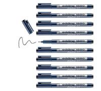 edding 1880 profipen - black - 10 pens - line width 0.7 mm - fineliner pen for precise writing, sketching and technical drawing - fine, metal-encased nib - suitable for use with rulers and stencils