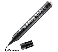 edding 2000 C Permanent Marker - Black - 1 Marker Pen - Round Tip 1.5-3 mm | quick-drying permanent markers - waterproof, smudge-proof - for cardboard, plastic, wood, metal, fabric - marker pen