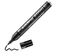 edding 2000 C permanent marker - black - 1 marker pen - round tip 1.5-3 mm - quick-drying permanent markers - waterproof, smudge-proof - for cardboard, plastic, wood, metal, fabric - marker pen
