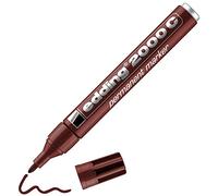 edding 2000 C permanent marker - brown - 1 pen - round nib 1.5-3 mm - quick-drying permanent markers - waterproof, smudge-proof - for cardboard, plastic, wood, metal, fabric - marker pen