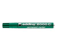 edding 2000 C permanent marker - green - 1 pen - round nib 1.5-3 mm - quick-drying permanent markers - waterproof, smudge-proof - for cardboard, plastic, wood, metal, fabric - marker pen