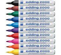 edding 2000C Permanent Marker – Bullet Tip 1.5–3mm – Assorted Colours Pack 10