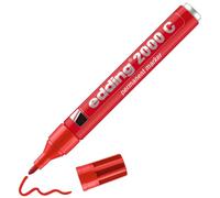 edding 2000 C permanent marker - red - 1 pen - marker pen | round nib 1.5-3 mm - quick-drying permanent markers - waterproof, smudge-proof - for cardboard, plastic, wood, metal, fabric
