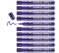 Edding 2000 C Permanent Marker - Violet (Purple) - Box of 10 - Round Nib 1.5-3 mm - Quick-Drying Permanent Markers - Waterproof, Smudge-Proof - for Cardboard, Plastic, Wood, Metal, Fabric - Marker Pen