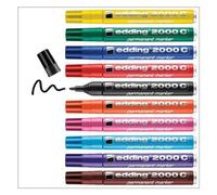 Edding Edding 2000C Permanent Marker Bullet Tip 1.5-3mm Line Assorted Colours (P