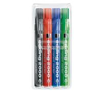Edding 4-2000C-4 2000 C Permanent Marker 1.5-3mm Assorted Wallet of 4