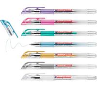 Edding E-2185/7 S Gel Roller Set MET/White