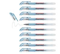 edding 2185 gel roller - blue metallic - box of 10 - 0.7 mm - gel pen for writing, drawing, colouring mandalas, bullet journals - glitter gel pen, colour gel pen