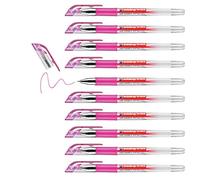 edding 2185 gel roller - pink - box of 10 - 0.7 mm - gel pen for writing, drawing, colouring mandalas, bullet journals - colour gel pen