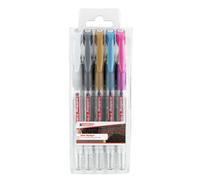 Edding E-2185/5 S Gel Roller Set MET/White