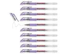 edding 2185 gel roller - violet metallic - box of 10 - 0.7 mm - gel pen for writing, drawing, colouring mandalas, bullet journals - glitter gel pen, colour gel pen