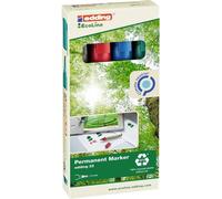edding 22 EcoLine permanent marker set - black, red, blue, green - 4 pens - chi