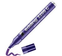 edding 2200 C permanent marker - magenta (purple) - 1 pen - chisel tip 1-5 mm - quick-drying permanent marker pen - waterproof, smudge-proof - for cardboard, plastic, wood, metal, fabric