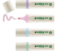 Edding 24 EcoLine highlighter - 4 highlighters in pastel colours - chisel nip 2-