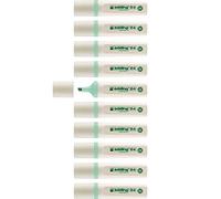 edding 24 EcoLine highlighter - pastel green - 10 highlighters - chisel nip 2-5 mm - for quick and easy marking and highlighting of texts and notes - refillable, made of recyclable material