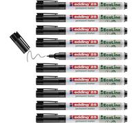 Edding 25 EcoLine Permanent Bullet Tip Marker Black PK10