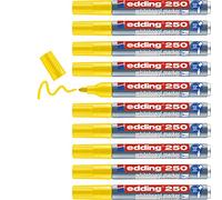 edding 250 whiteboard marker - yellow - 10 whiteboard pens - round tip 1.5-3 mm - whiteboard pen dry wipe - for whiteboards, flipcharts, pinboards, magnetic and memo boards - sketchnotes