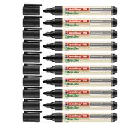 edding 28 EcoLine Black Whiteboard Marker with Bullet Tip - 10 Pack (4-28001)