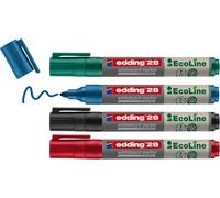 edding 28 EcoLine whiteboard marker - black, red, blue, green - set of 4 whiteb