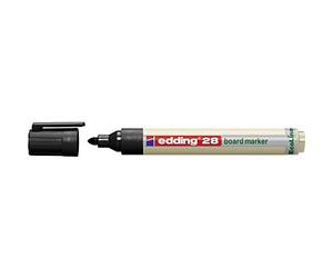 edding 28 Ecoline Whiteboardmarker - schwarz - 1 Whiteboard Stift - Rundspitze 1,5-3 mm - Boardmarker abwischbar - Whiteboard, Flipchart, Magnettafel, Pinnwand, Memoboard - Sketchnotes - nachfüllbar