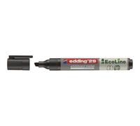 edding 29 Ecoline whiteboard marker - black - 1 whiteboard pen - chisel tip 1-5 mm - whiteboard pen dry wipe - for whiteboards, flipcharts, pinboards, memo boards - sketchnotes - refillable