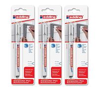 edding 3 x 8850 Permanent Carpenter's Marker 0.7-1mm Extra Long Tip