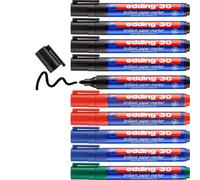 edding 30 brilliant paper marker - multi-coloured - 10 waterproof permanent mark