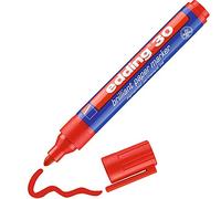 edding 30 brilliant paper marker - red - 1 waterproof permanent marker - round nib 1.5-3 mm - vibrant colours - lightfast marking on paper, card, cardboard, plastic, metal and glass