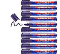 edding 30 brilliant paper marker - violet - 10 waterproof permanent markers - round nib 1.5-3 mm - vibrant colours - lightfast marking on paper, card, cardboard, plastic, metal and glass