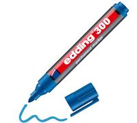 edding 300 permanent marker - light-blue - 1 pen - round tip 1.5-3 mm - waterproof, quick-drying, smear-proof pens - for cardboard, plastic, glass, wood, metal and fabric