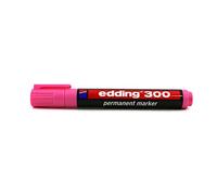 edding 300 permanent marker - pink - 1 pen - round tip 1.5-3 mm - waterproof, quick-drying, smear-proof pens - for cardboard, plastic, glass, wood, metal and fabric