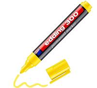 edding 300 permanent marker - yellow - 1 pen - round tip 1.5-3 mm - waterproof, quick-drying, smear-proof pens - for cardboard, plastic, glass, wood, metal and fabric
