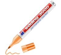 edding 3000 permanent marker - light-orange - 1 pen - round tip 1.5-3 mm - quick-drying permanent markers - waterproof, smudge-proof - for cardboard, plastic, wood, metal, fabric - marker pens